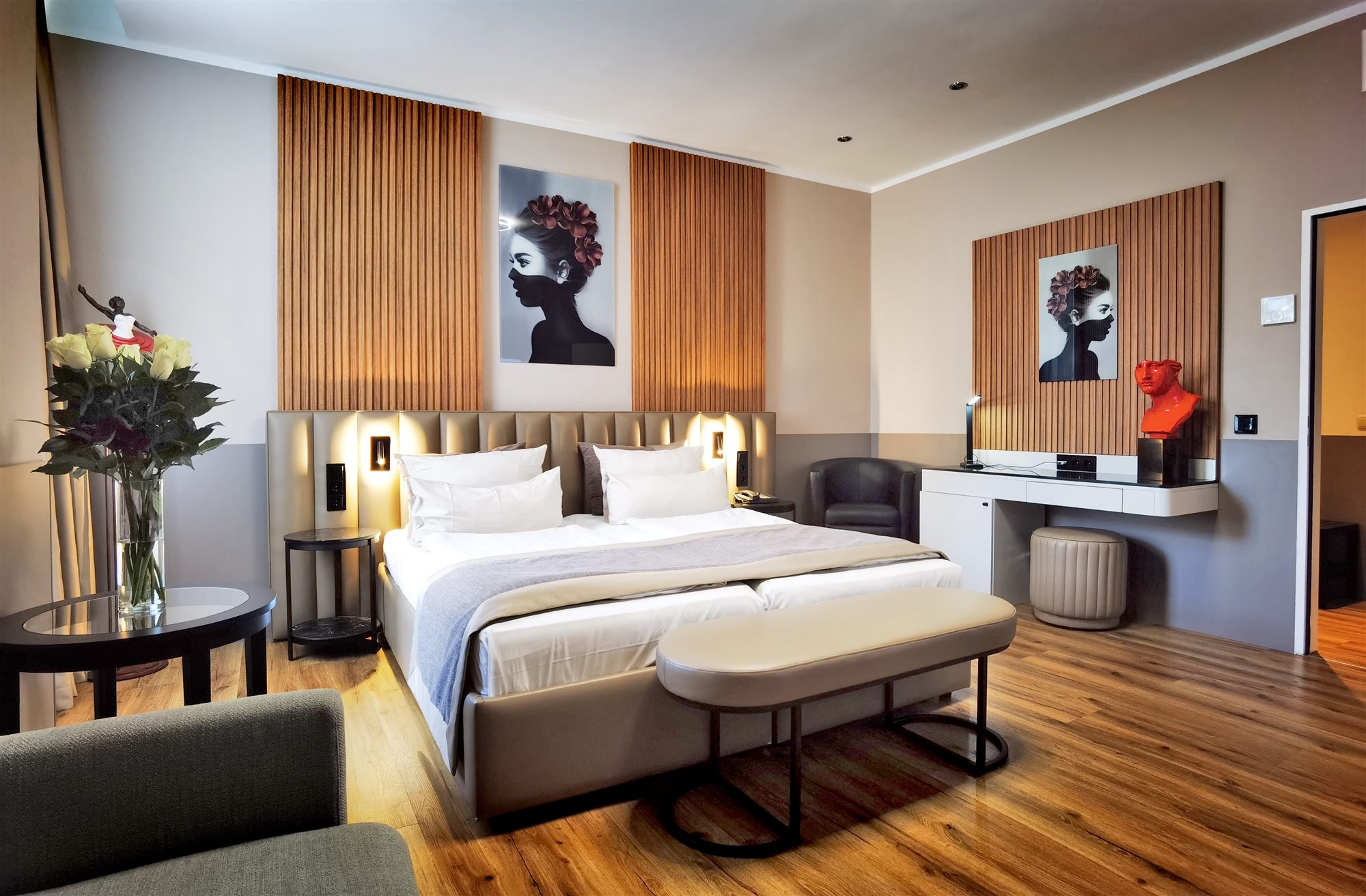 A bright double room at arthotel munich